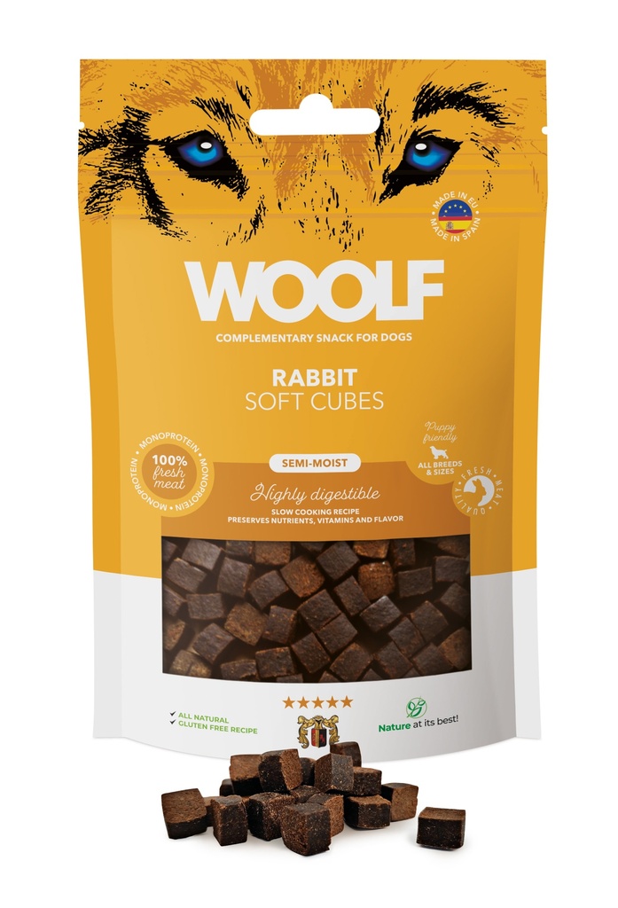 Woolf soft cubes kani monoprotein 100g